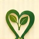 Ikonka serca i liścia, symbolizująca odżywianie dla zdrowia serca.