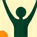 Ikonka medalu i uśmiechniętej osoby, symbolizująca historie sukcesu i wyzwania.