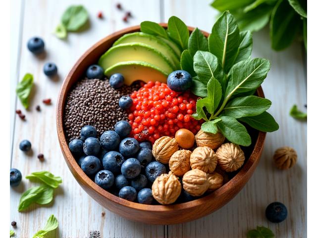 Koszyk pełen świeżych owoców i warzyw