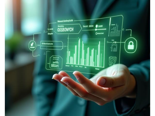 Kobieta przeglądająca plik cyfrowy, symbolizujący dostęp do danych